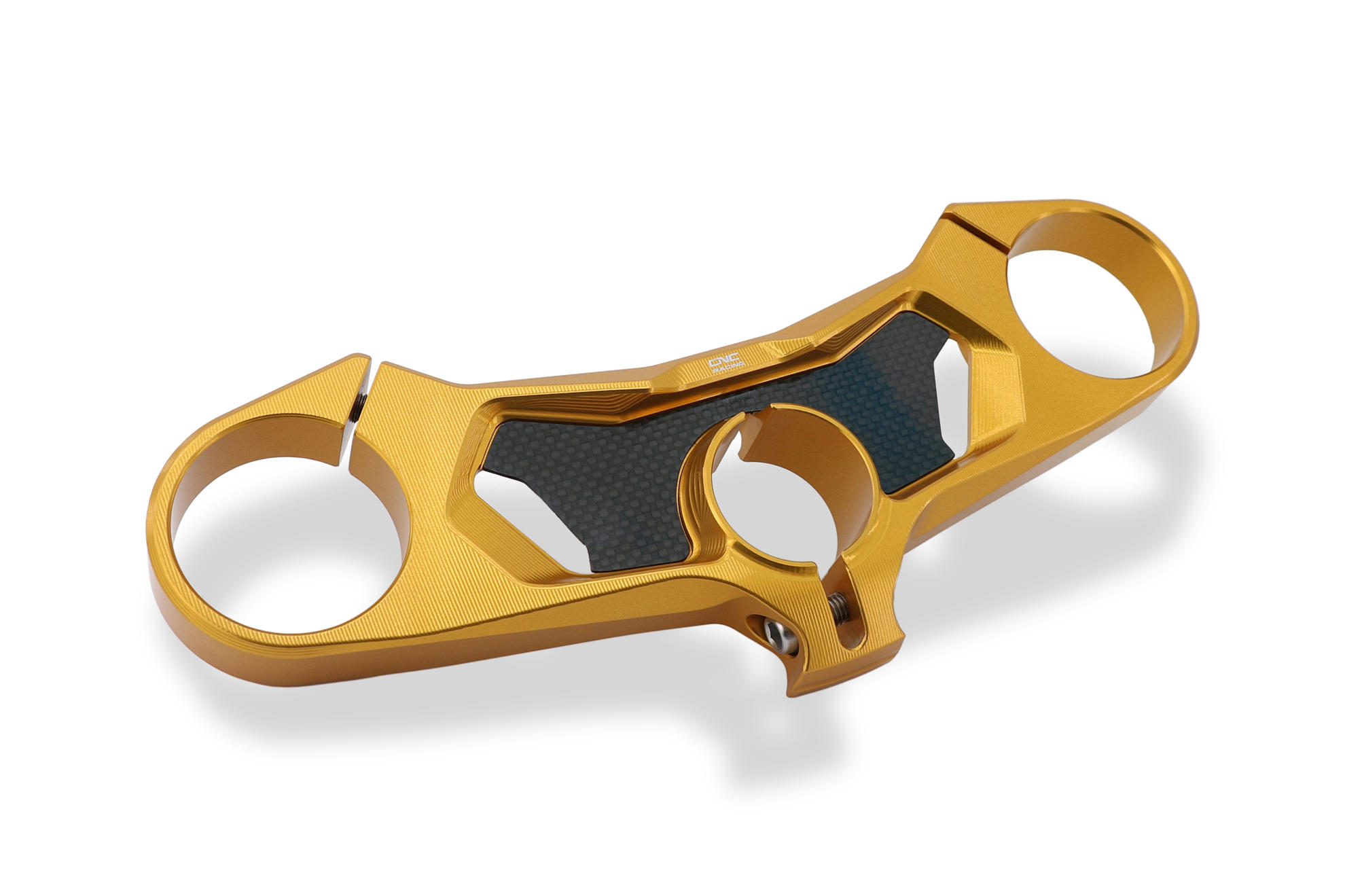 CNC Racing Carbon Fiber Inlay Upper Triple Clamp Kit for Ducati